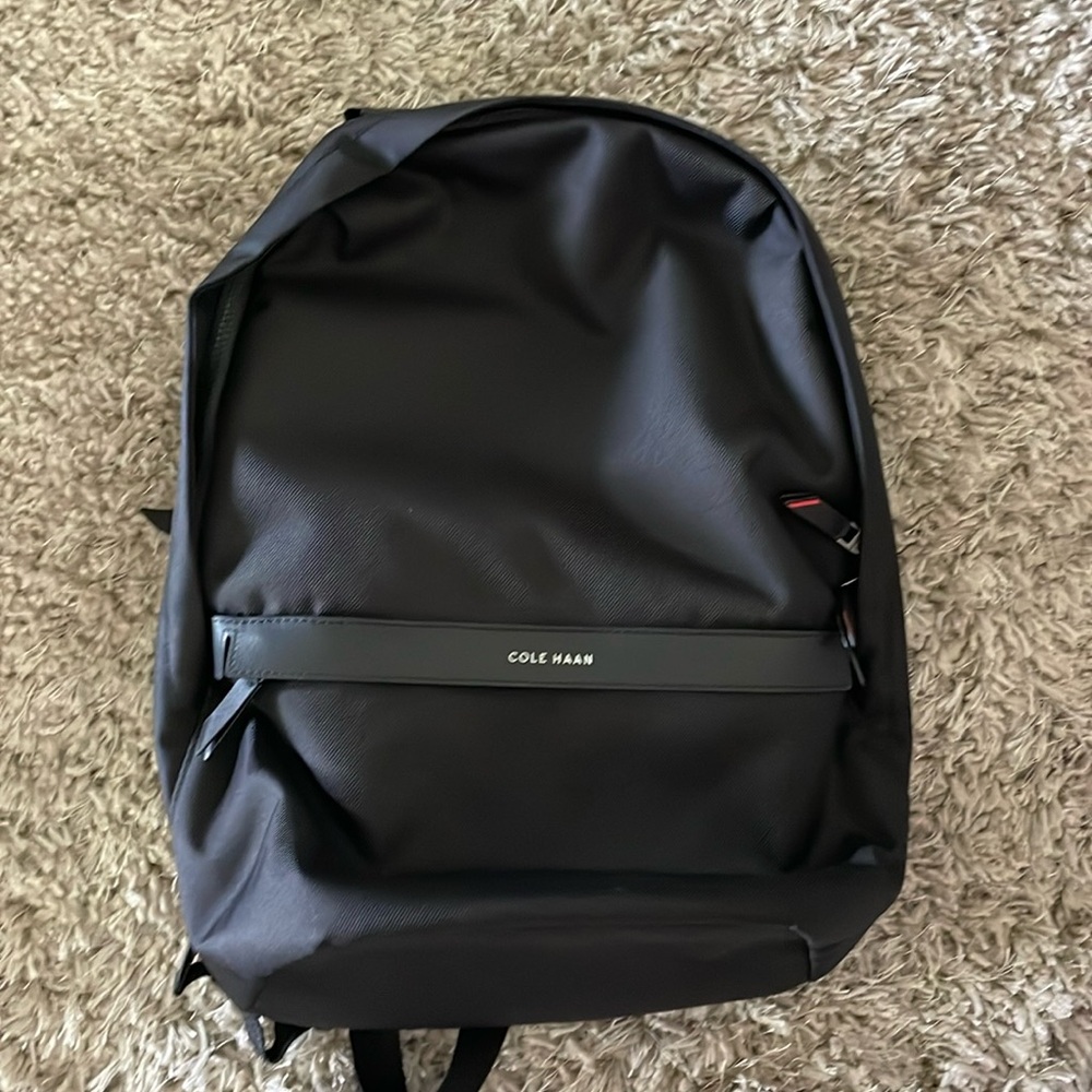 Cole Haan unisex black nylon backpack
